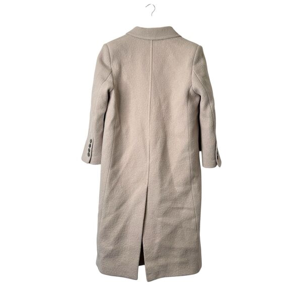 Mango Selection Structured Italian 100% Virgin Wool Coat Sz S Luxury Minimalist - Picture 2 of 16